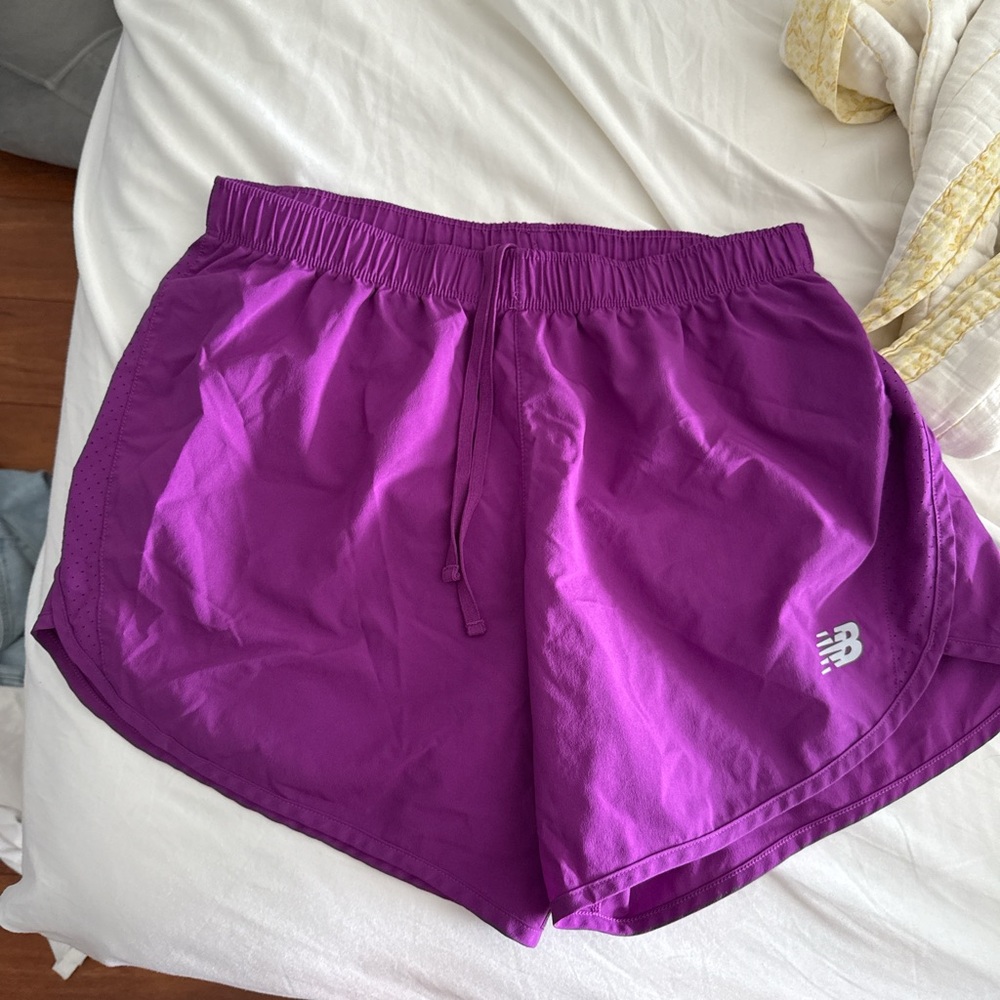 New Balance Purple Athletic Shorts Lightweight Performance